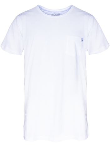 MEN T-SHIRT WHITE POCKET KOA