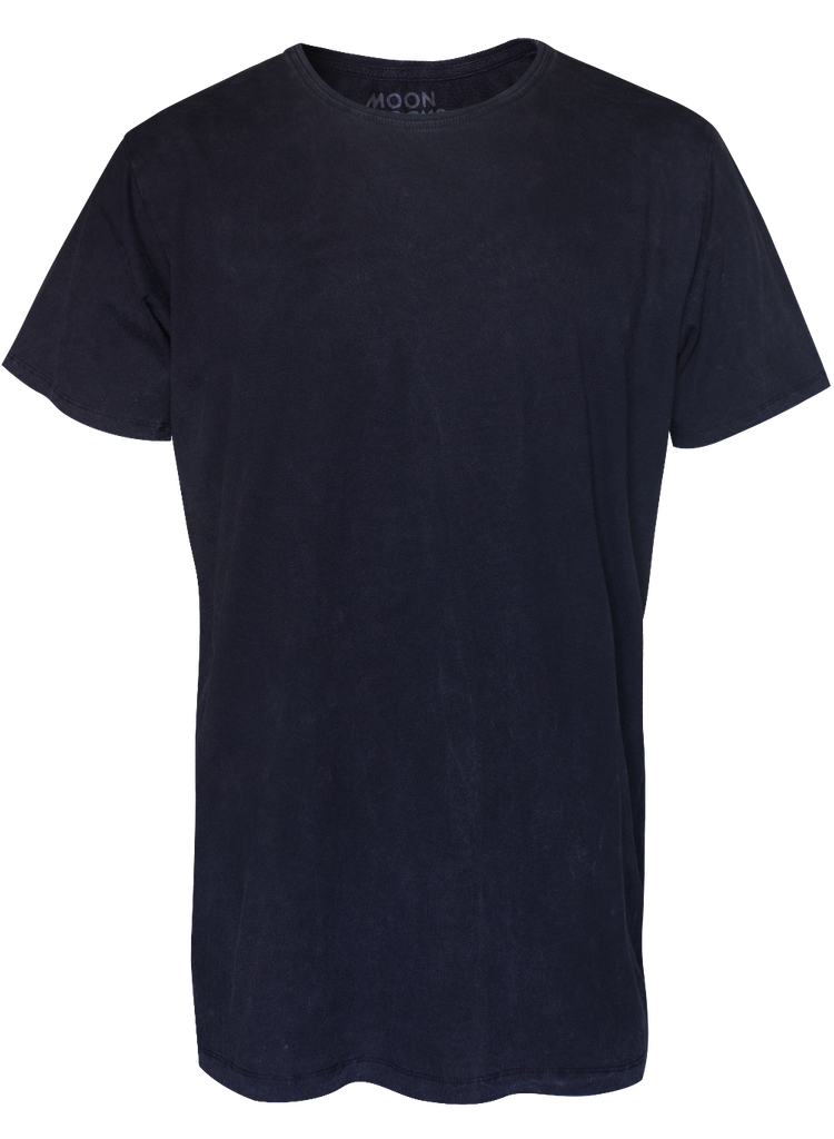 MEN T-SHIRT 2 PLAIN BLACK WASH