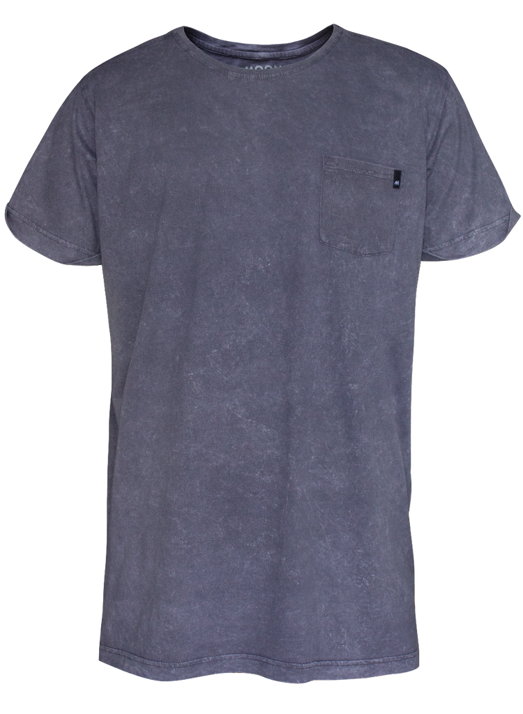 MEN T-SHIRT GREY WASH POCKET KOA