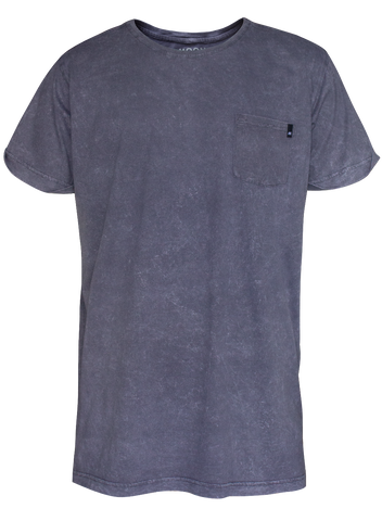 MEN T-SHIRT GREY WASH POCKET KOA