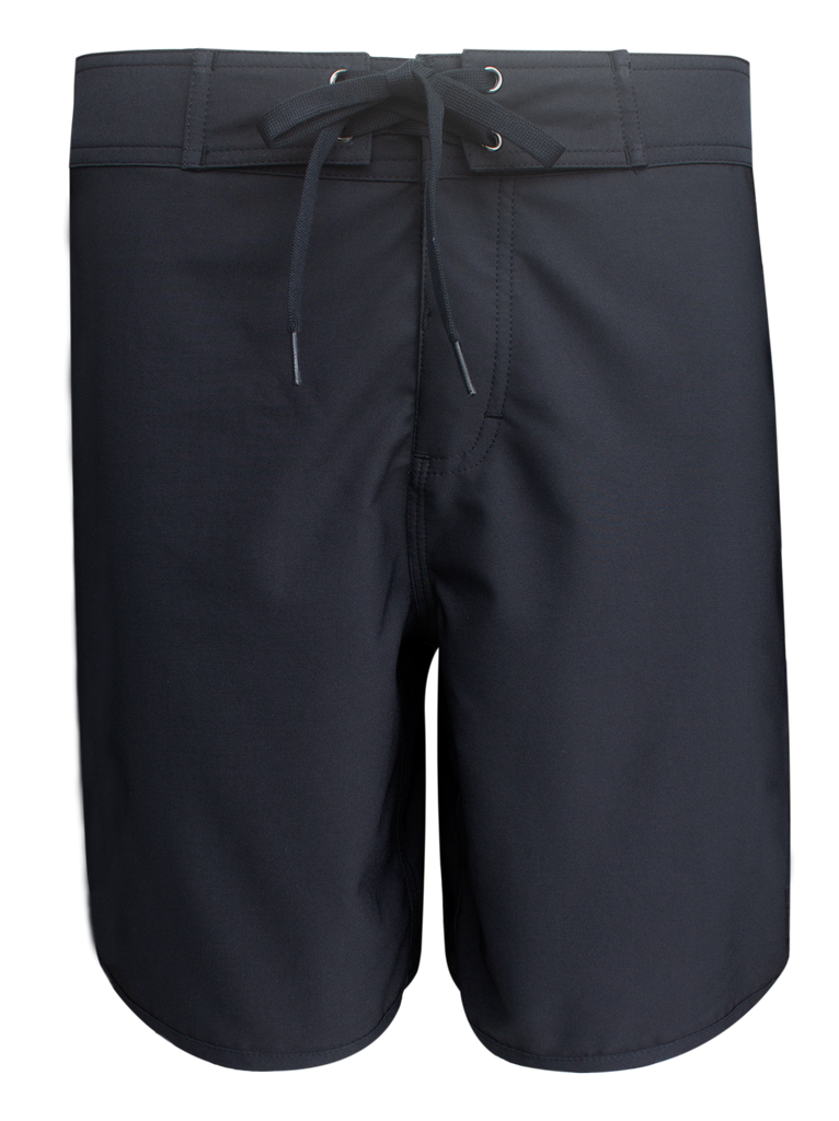 Men Boardshort Retro Full Plain Black