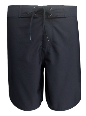 Men Boardshort Retro Full Plain Black