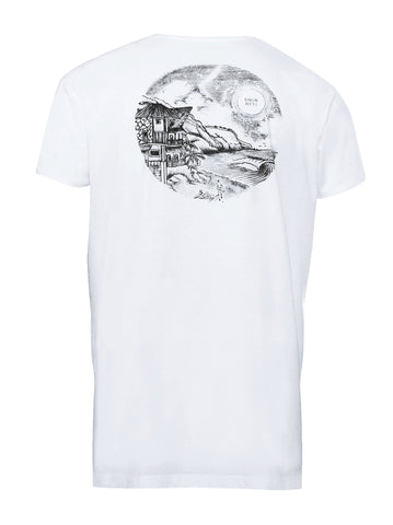 Men T-shirt White Bingin Rocks