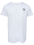 MEN T-SHIRT WHITE POCKET TWIN FIN