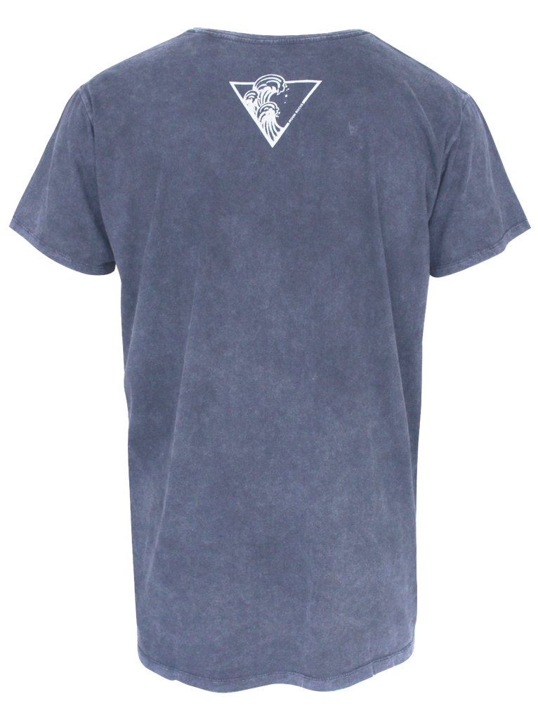 MEN T-SHIRT GREY WASH TRI WAVE