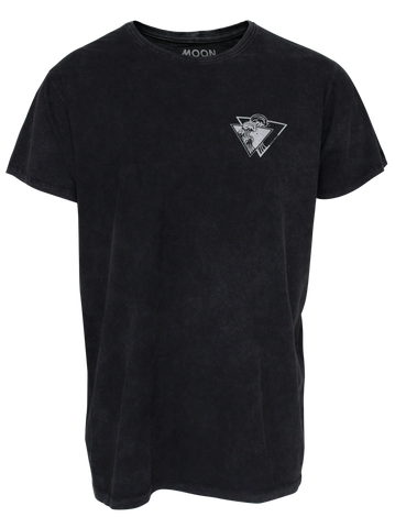 MEN T-SHIRT BLACK WASH TRI WAVE